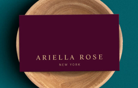 Modern Elegant Professional Burgundy Wine Color Business Card