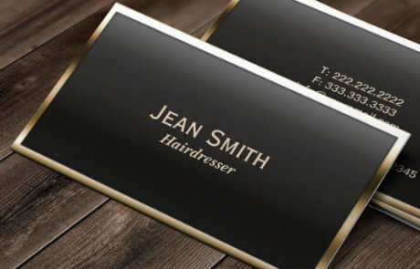 Royal Gold Border Hairdresser Hair Stylist Business Card