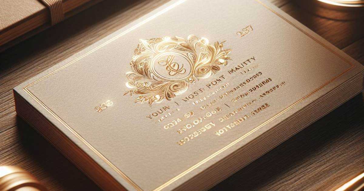 Exclusive business cards: luxuriously designed with imitation gold and ...